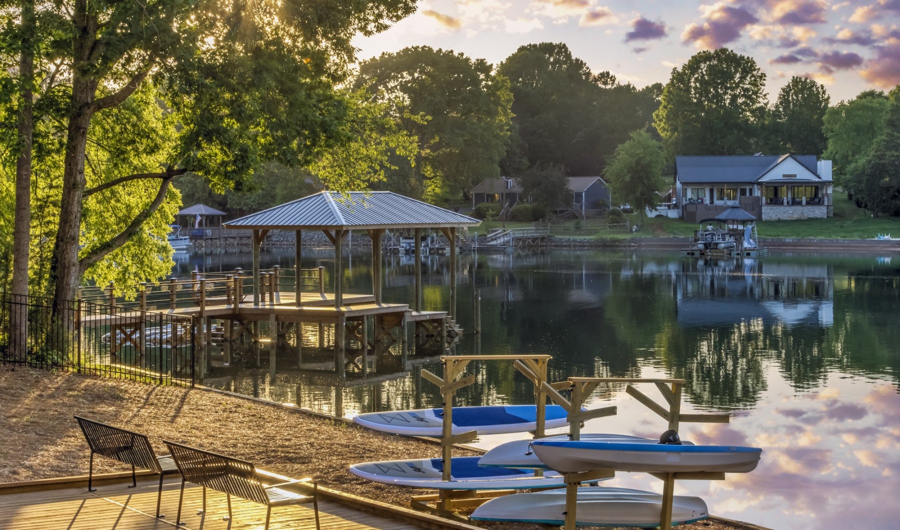 fishing dock with boats