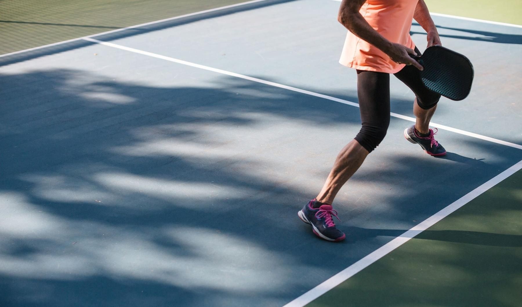 a person playing Pickleball